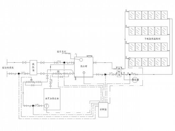 太阳能热水系统给排水系统图纸（泳池加热系统） - 2