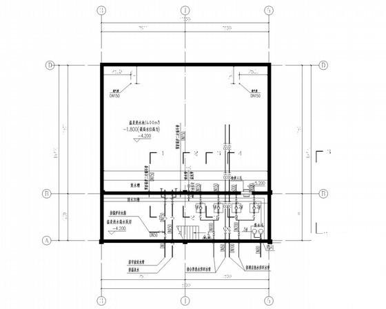 温泉会所给排水设计CAD图纸（水泵房） - 4