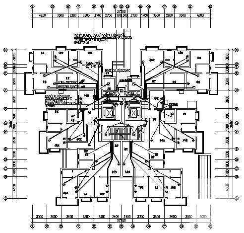 上30层住宅楼建筑电气CAD施工图纸（一类高层） - 2