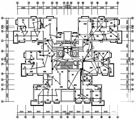 上30层住宅楼建筑电气CAD施工图纸（一类高层） - 3