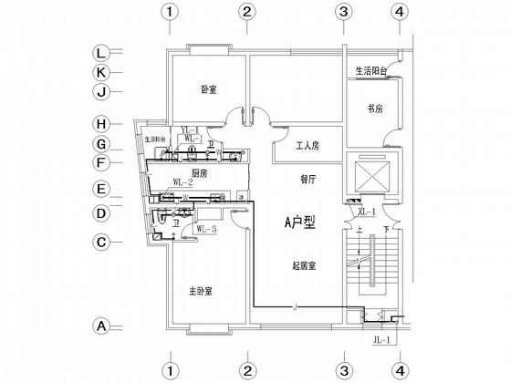 11层商住楼给排水及暖通图纸(平面布置图) - 3