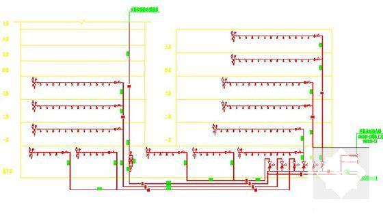 5层商场建筑给排水CAD施工图纸(自动喷水灭火系统) - 5