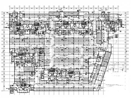 高层住宅楼小区建筑给排水平面施工图纸（气体灭火） - 1