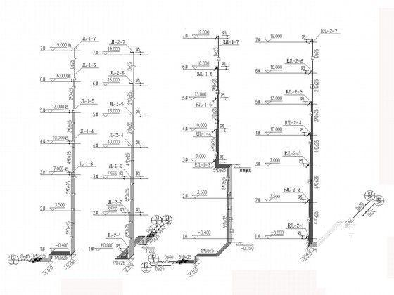 7层住宅楼建筑给排水CAD施工图纸 - 5