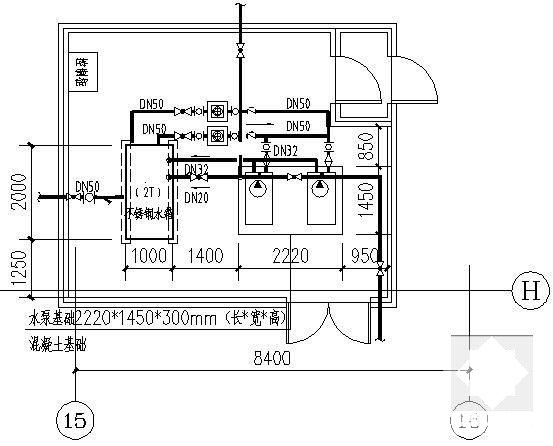 办公楼地下室给排水消防CAD施工图纸（高压细水雾系统） - 4