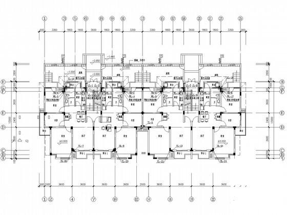 6层单元式住宅楼给排水CAD图纸 - 1