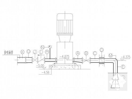3层大型超市建筑给排水CAD施工图纸(泵房管道系统图) - 4