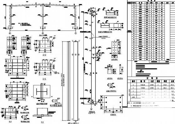 带吊车跨度15米两层门式刚架厂房结构CAD施工图纸(平面布置图) - 4