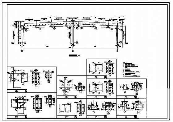 跨度48米单层门式刚架厂房结构设计图纸（6度抗震） - 2