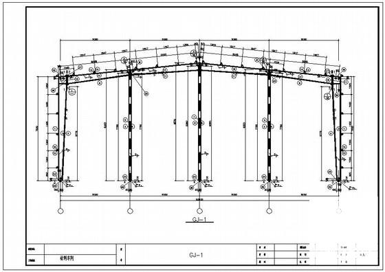 20m跨轻钢单层厂房建筑结构设计CAD图纸（6度抗震）(基础平面图) - 2