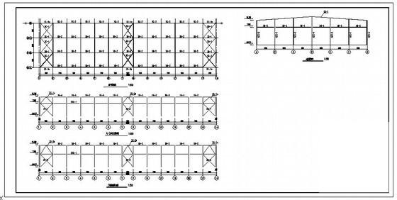 跨度24米单层门式刚架厂房结构设计图纸（独立基础）(系统布置图) - 4