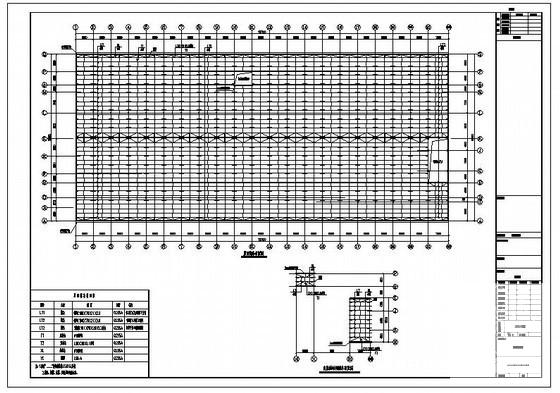 跨度20米局部2层门式刚架厂房结构设计CAD图纸（结构设计总说明）(平面布置图) - 2