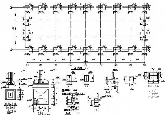 跨度15米单层钢结构厂房结构设计图纸（独立基础） - 1