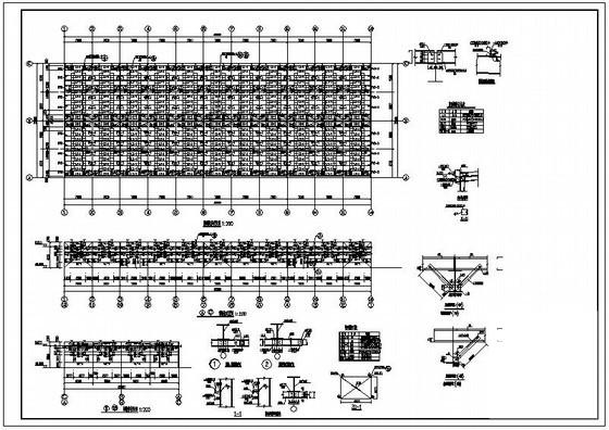 跨度16米单层门式刚架厂房结构设计图纸（独立基础）(平面布置图) - 4