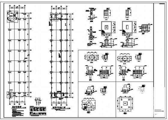 跨度30米地上3层钢框架厂房结构设计CAD图纸(梁平法施工图) - 1