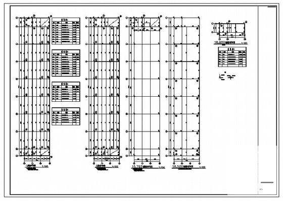 跨度30米地上3层钢框架厂房结构设计CAD图纸(梁平法施工图) - 4