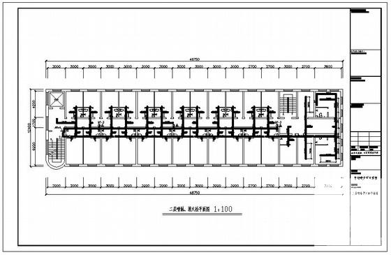 6层快捷酒店消防给排水CAD施工图纸(自动喷淋灭火系统) - 3