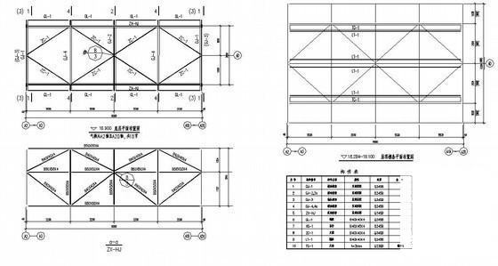 新建门式刚架厂房球形气楼建筑结构设计图纸(平面布置图) - 1