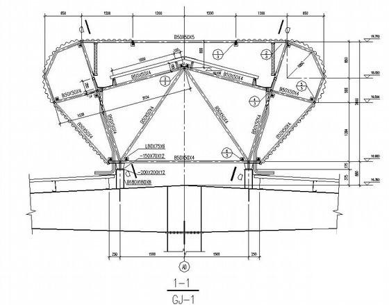 新建门式刚架厂房球形气楼建筑结构设计图纸(平面布置图) - 2
