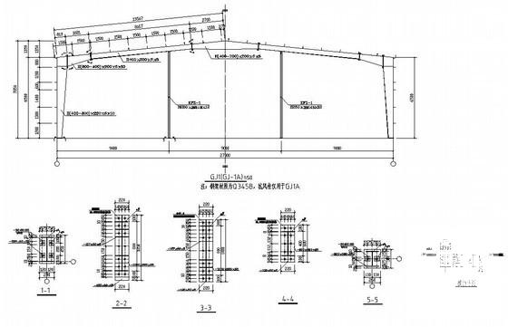 27m跨门式钢架厂房结构设计图纸（独立基础） - 3