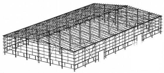 跨度24米单层单山单跨门式刚架厂房图纸（柱距6.80米）(钢结构设计说明) - 1