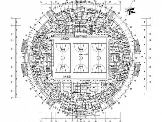 3层体育中心体育馆给排水图纸（大空间灭火） - 3
