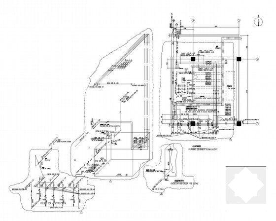 5层主厂房给排水消防设计CAD施工图纸(室内消火栓系统) - 4