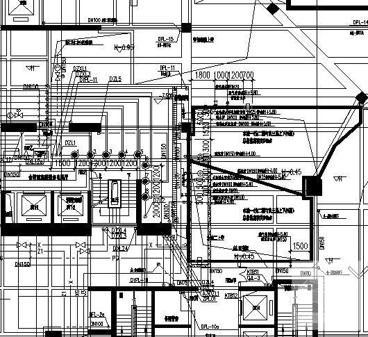 21层商业广场给排水消防CAD施工图纸（气体灭火系统） - 3