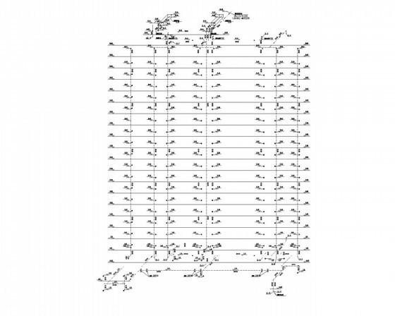 18层住宅楼给排水CAD施工图纸(管道平面图) - 2