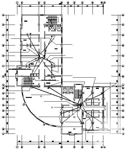 6层框架结构办公楼电气消防CAD施工图纸(火灾自动报警系统) - 2
