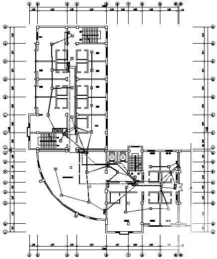 6层框架结构办公楼电气消防CAD施工图纸(火灾自动报警系统) - 3