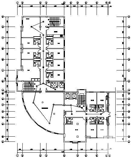 6层框架结构办公楼电气消防CAD施工图纸(火灾自动报警系统) - 4