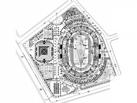 4层大型体育运动馆给排水CAD图纸 - 1