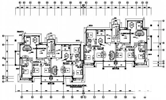 6层商住小区住宅楼电气安装CAD图纸 - 4