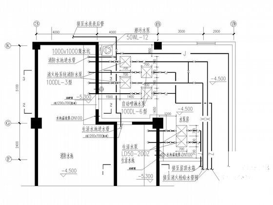 9层综合楼建筑给排水CAD图纸 - 2