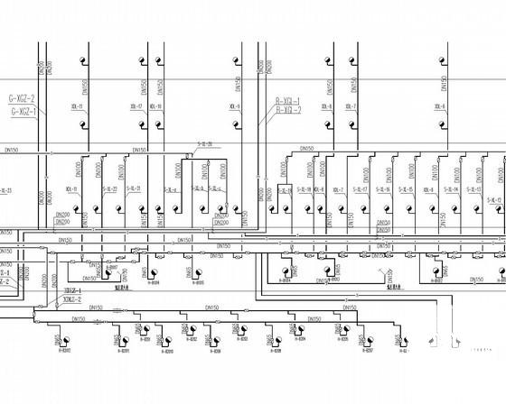 8万平27层综合体塔楼给排水消防CAD施工图纸（直饮水冷凝水）(自动喷淋系统图) - 3
