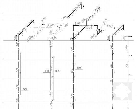 8万平27层综合体塔楼给排水消防CAD施工图纸（直饮水冷凝水）(自动喷淋系统图) - 4