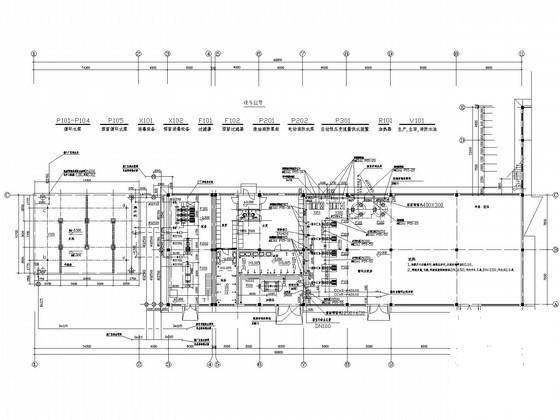 制药车间设备给排水工艺布置CAD图纸 - 1