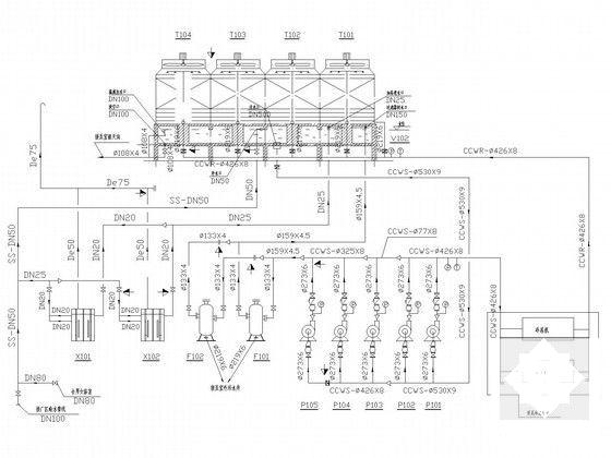 制药车间设备给排水工艺布置CAD图纸 - 4