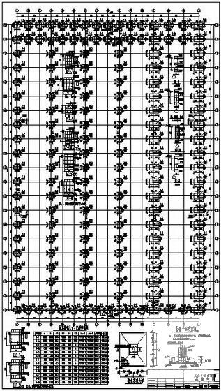 跨度24m单层厂房结构设计图纸（独立基础）(平面布置图) - 1