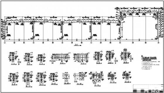 跨度24m单层厂房结构设计图纸（独立基础）(平面布置图) - 2