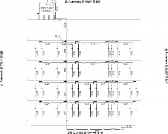 5层公寓给排水消防CAD施工图纸 - 3