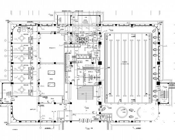 多层文体馆给排水消防CAD施工图纸 - 1