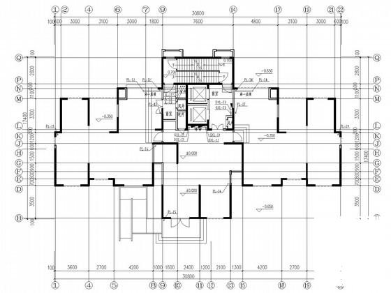 一类高层住宅楼给排水消防CAD施工图纸（33层） - 1