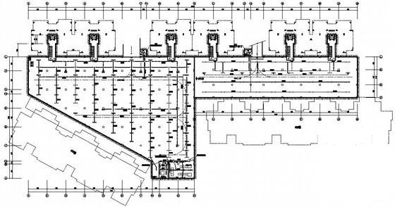 下1层小区地下车库电气CAD施工图纸 - 1