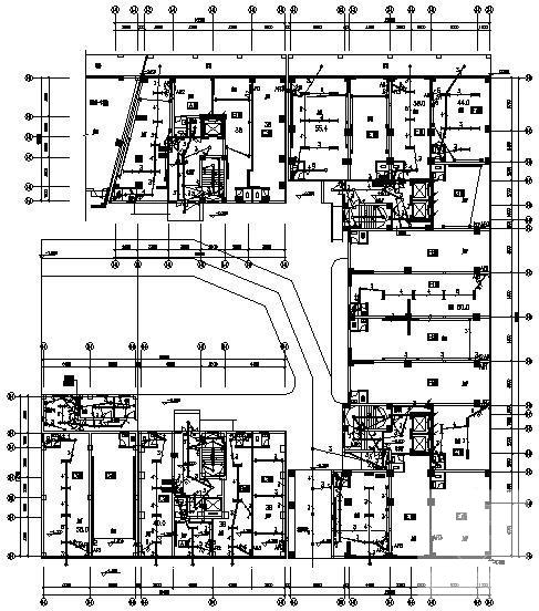 18层商住楼电气CAD施工图纸（二级负荷）(联动控制系统) - 1