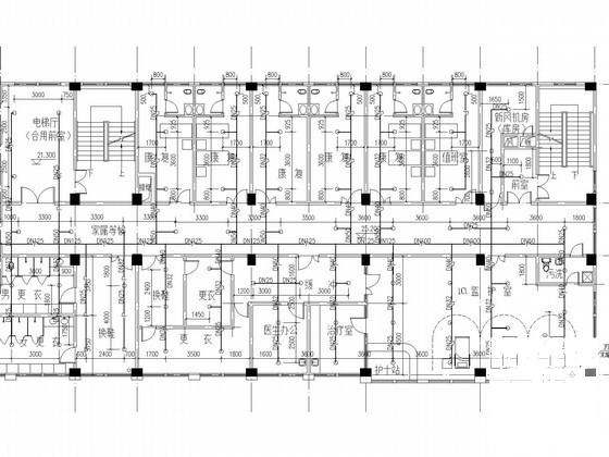7层门诊住院综合楼给排水消防CAD施工图纸(自喷系统原理图) - 3