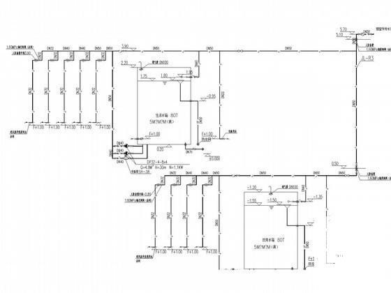 地下车库及附属配套用房给排水消防CAD施工图纸(自喷系统原理图) - 2
