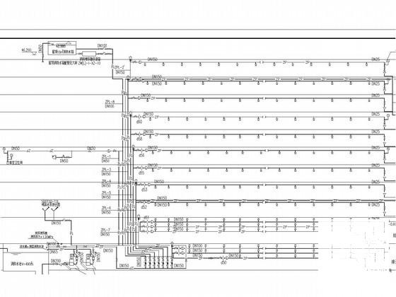 多层商业办公楼给排水消防CAD施工图纸（七氟丙烷气体灭火湿式自动喷水灭火） - 4