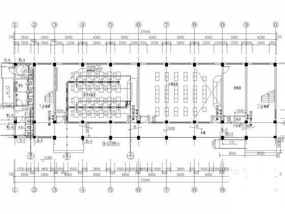 3层学校综合楼给排水消防CAD施工图纸 - 1